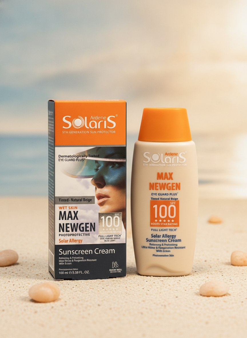 ضد آفتاب مکس نیوزن SPF100 سولاریس رنگی - ضد آفتاب