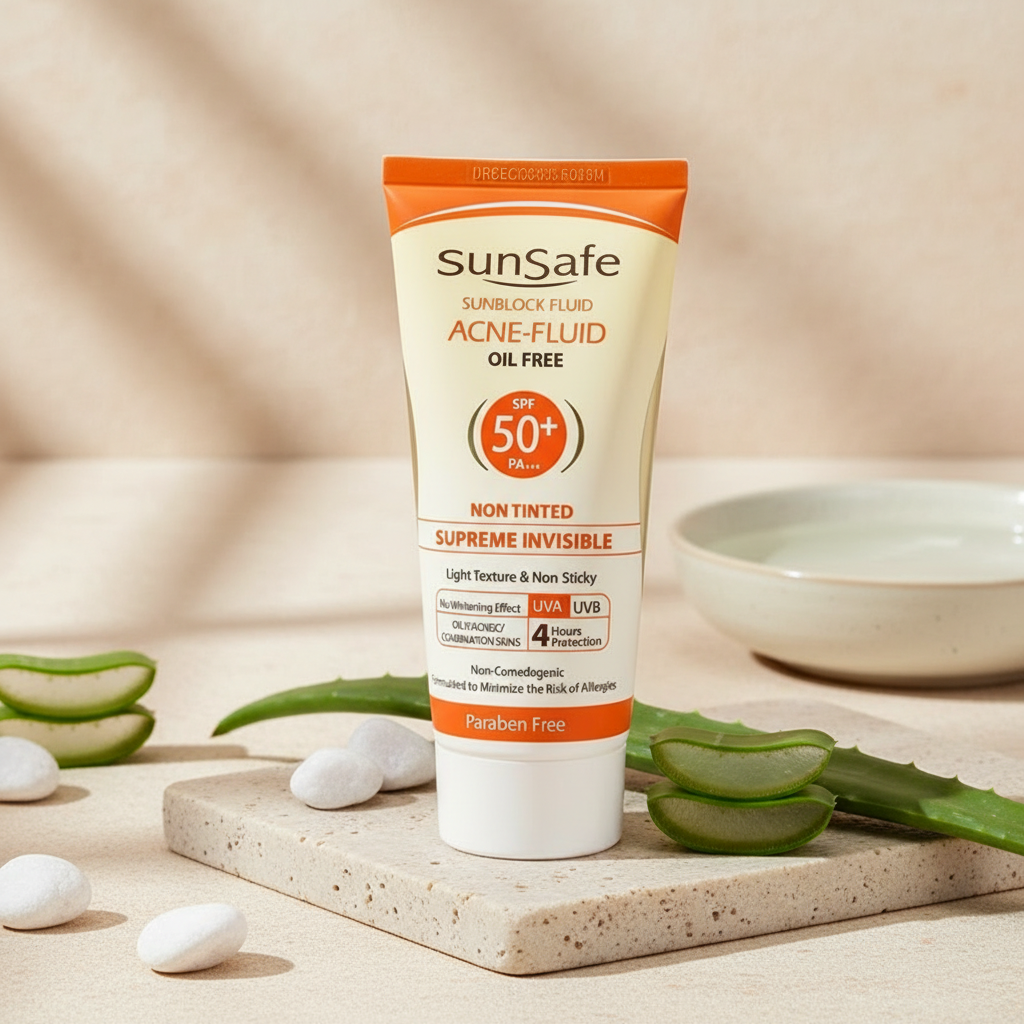 فلوئید ضد آفتاب فاقد چربی SPF50 سان سیف - ضد آفتاب