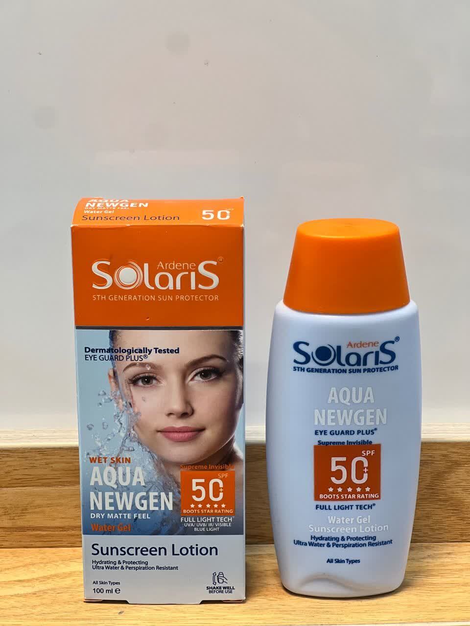 لوسیون ضد آفتاب فاقد چربی SPF50 انواع پوست بدون رنگ سولاریس آردن 100میلی لیتر - ضد آفتاب